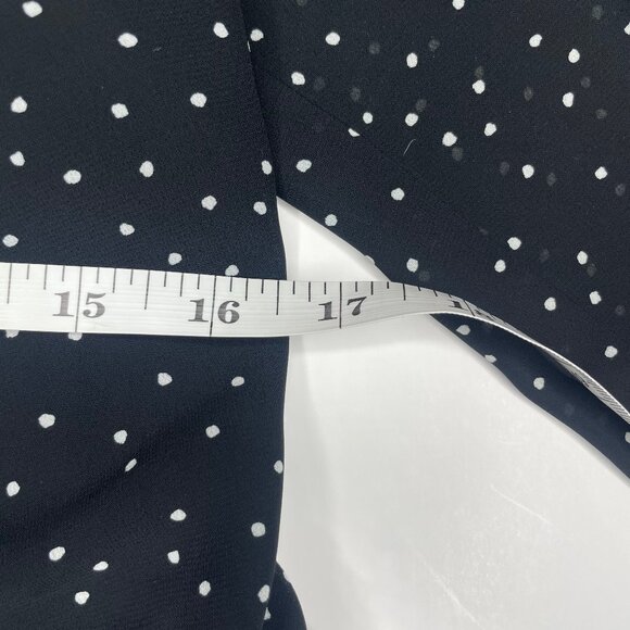 H&M Polka Dot Plunge V-Neck Back Tie Balloon Sleeve Peplum Blouse Coquettegirl L - Picture 10 of 15
